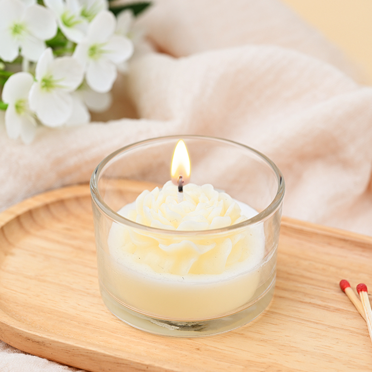 Custom Luxury Soy Wax Flower Candle